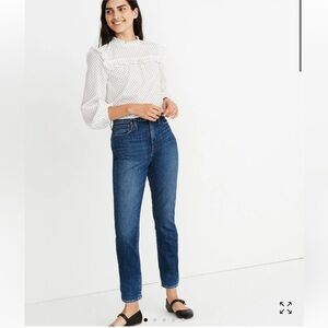 Madewell The High-Rise Slim Boyjean in Barksdale Wash